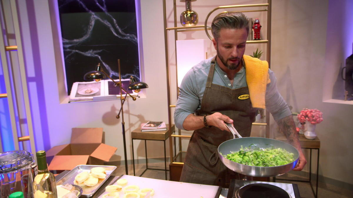 Anthony Barr on set of Secret Chef