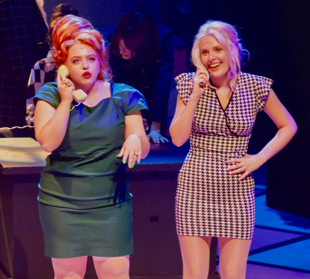 Houndstooth dress altered and hemmed by me. Grace Hayes as Paulette and Ryanne Trench as Elle in WCU&#39;s Legally Blonde. Photo by Ben Howard